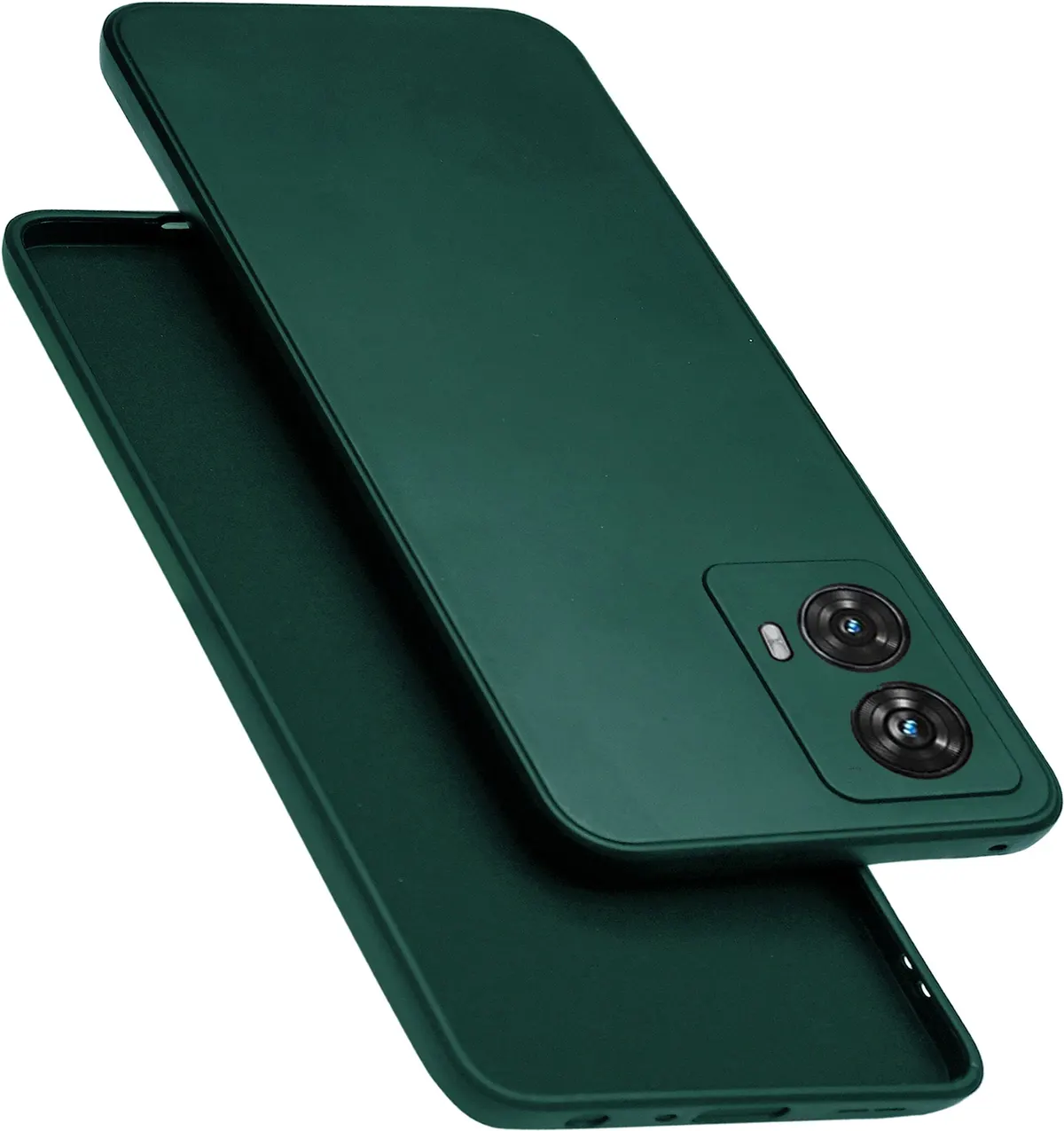 Micvir Back Cover for MOTOROLA G85 5G (Green, Dual Protection, Silicon, Pack of: 1)