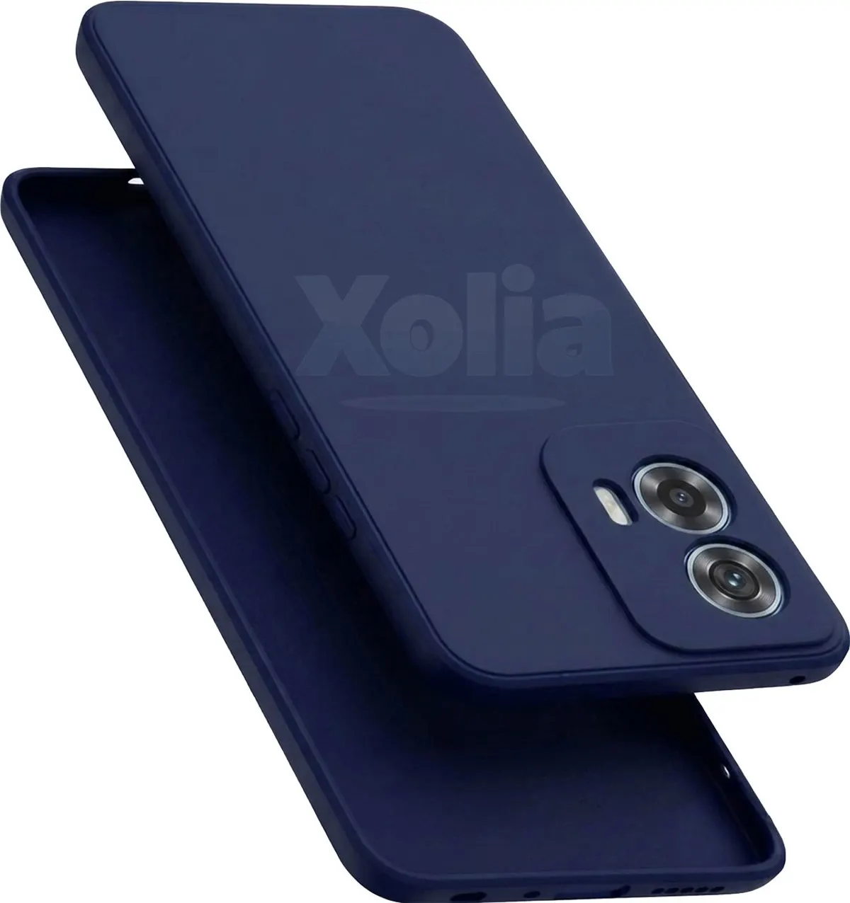 Micvir Back Cover for Motorola Moto G96 5G (Blue, Dual Protection, Silicon, Pack of: 1)