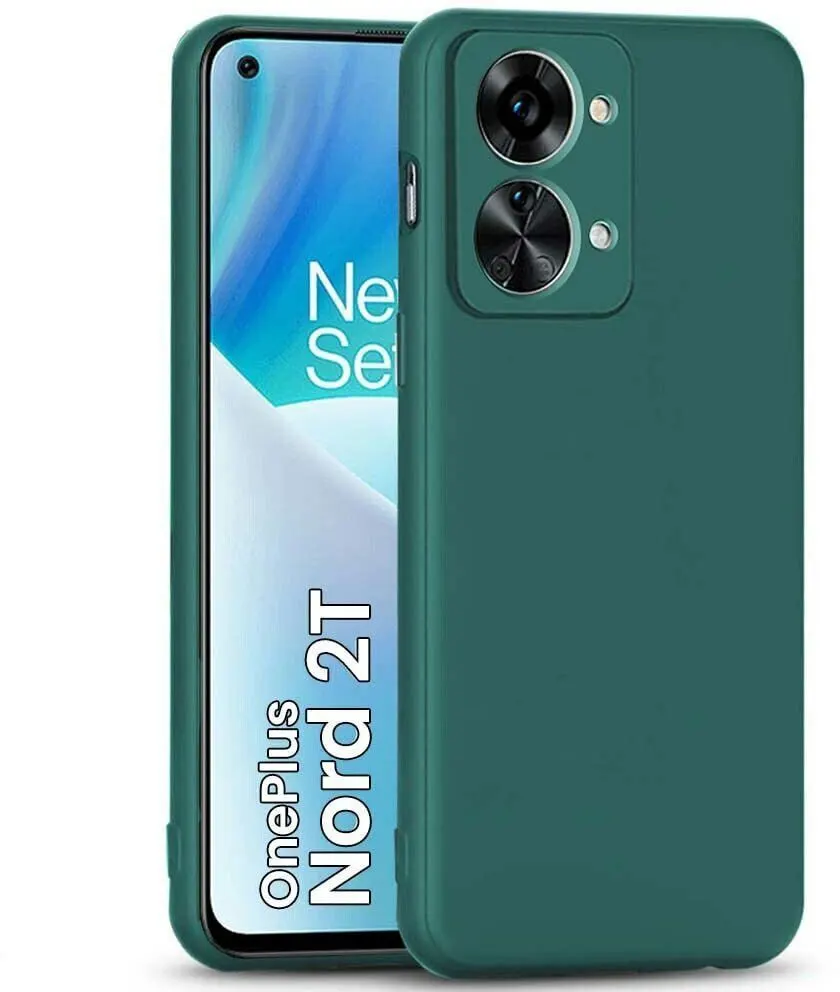 Micvir Back Cover for OnePlus Nord 2T 5G (Green, Dual Protection, Silicon, Pack of: 1) — image 2 of 5