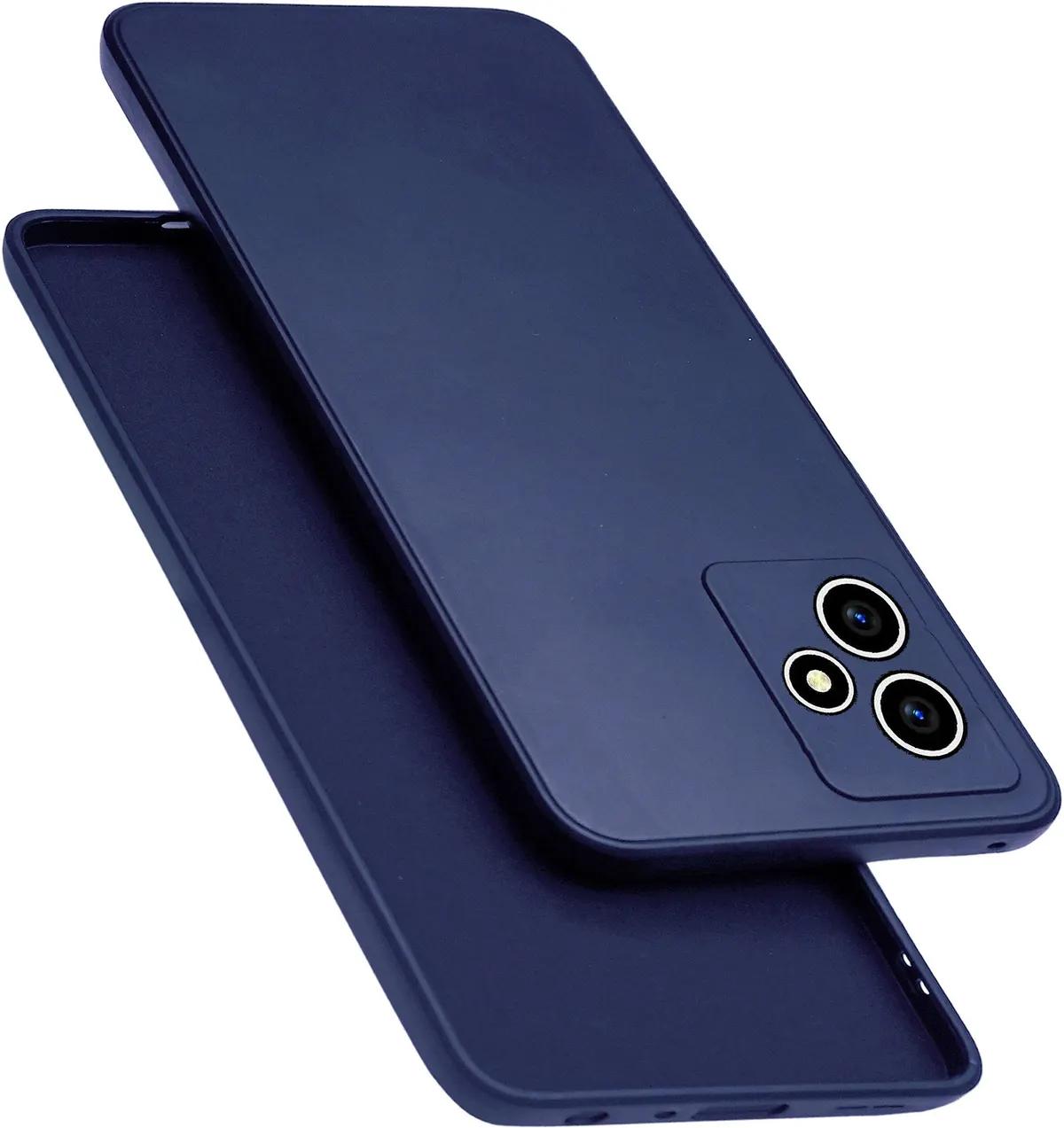 Micvir Back Cover for Redmi 12 5G (Blue, Dual Protection, Silicon, Pack of: 1)