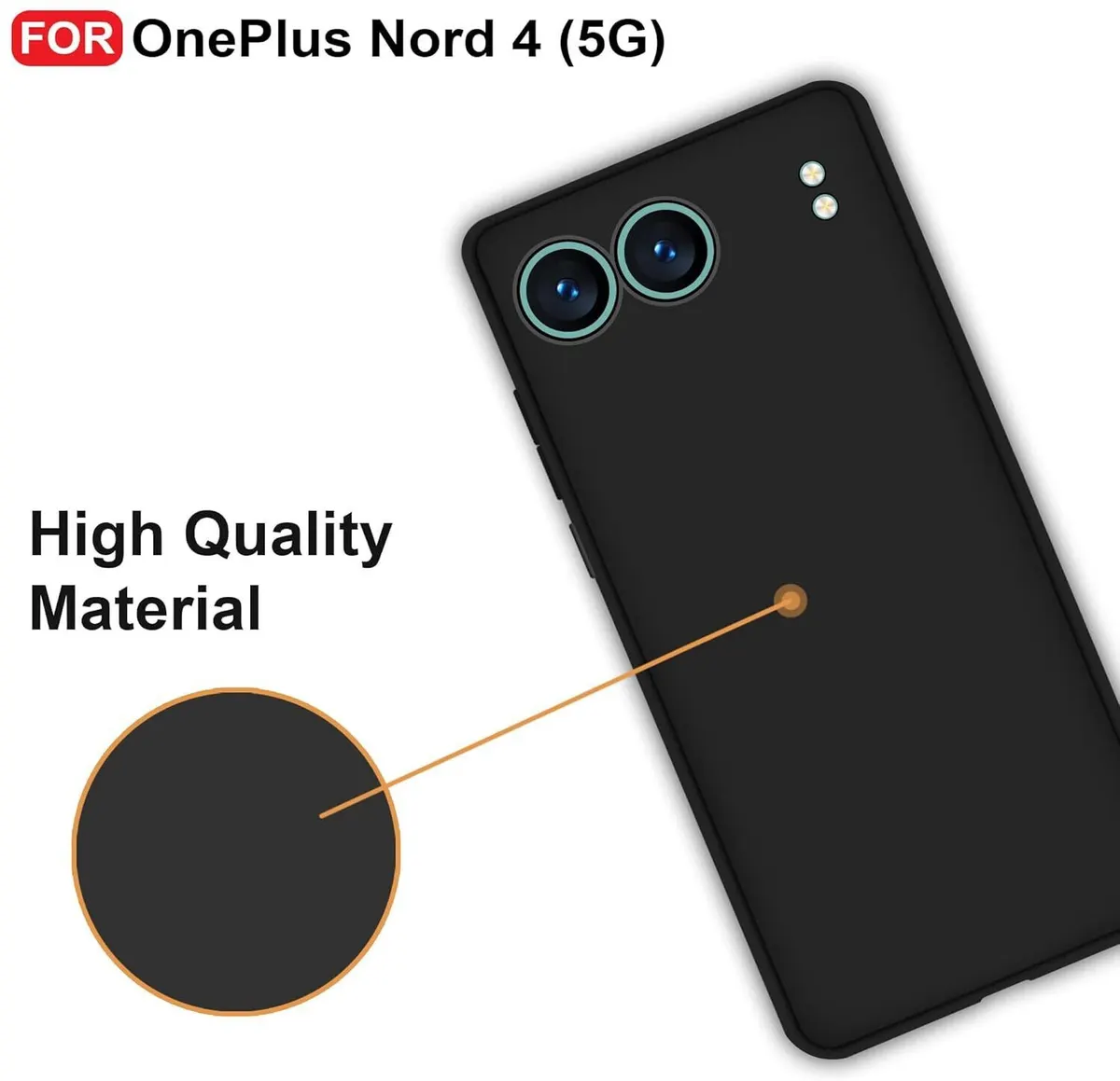 Micvir Back Cover for OnePlus Nord 4 5G (Black, Dual Protection, Silicon, Pack of: 1) — image 3 of 5