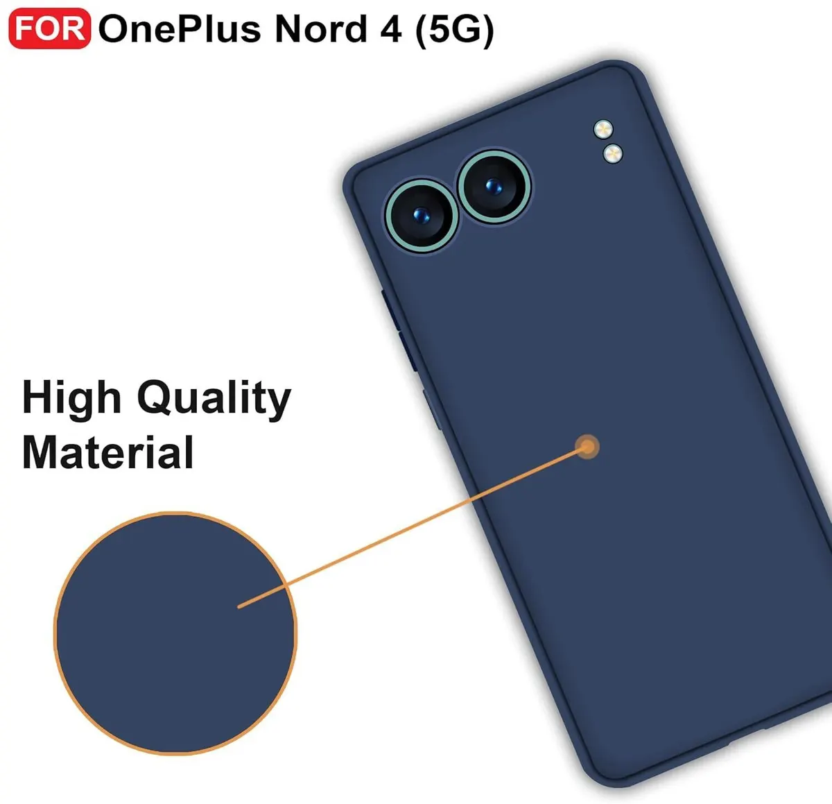 Micvir Back Cover for OnePlus Nord 4 5G (Blue, Dual Protection, Silicon, Pack of: 1) — image 2 of 5