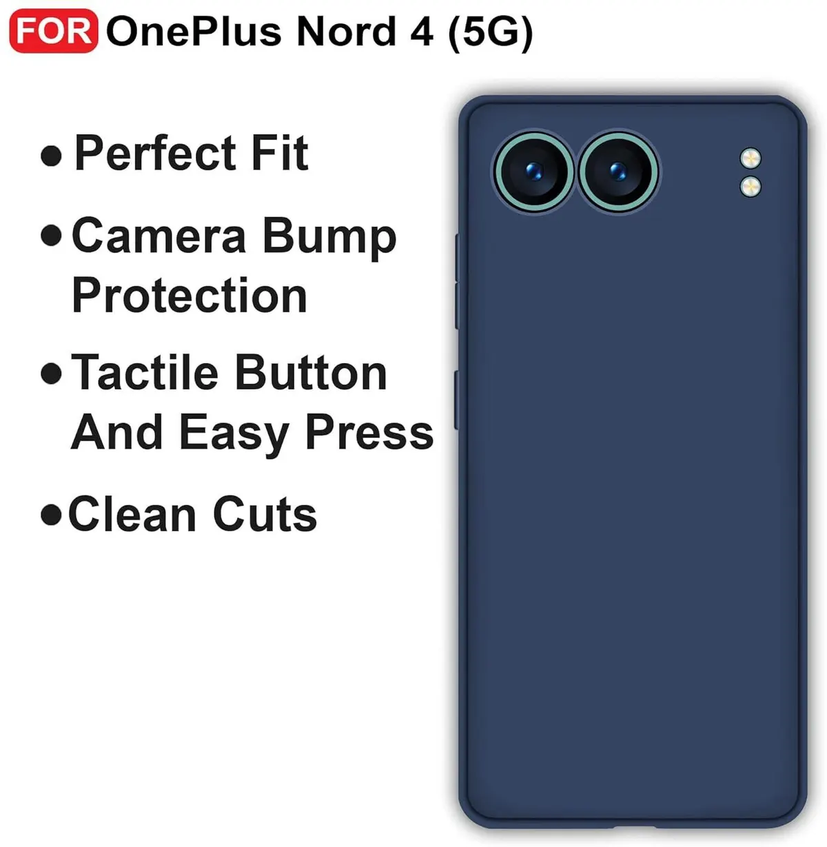 Micvir Back Cover for OnePlus Nord 4 5G (Blue, Dual Protection, Silicon, Pack of: 1) — image 4 of 5