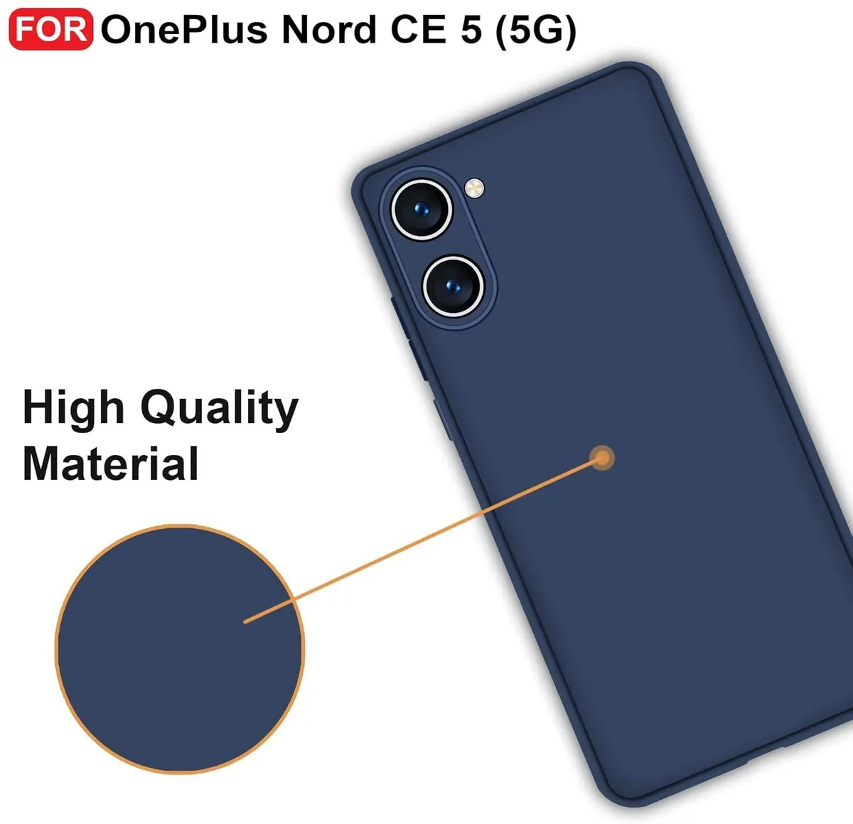 Micvir Back Cover for OnePlus Nord CE 5 (Blue, Dual Protection, Silicon, Pack of: 1) — image 2 of 5