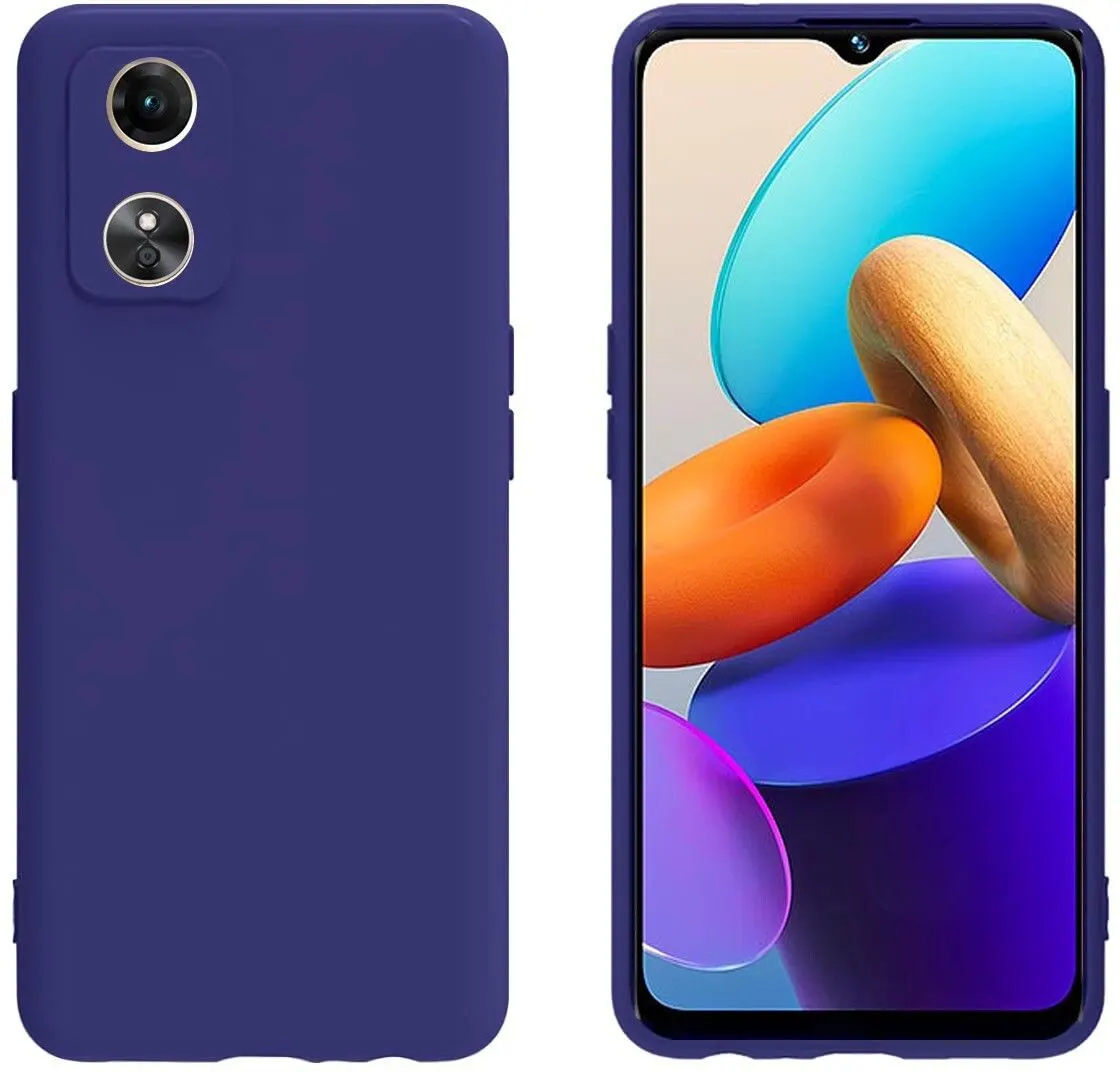 Micvir Back Cover for Oppo A17 (Blue, Dual Protection, Silicon, Pack of: 1) — image 2 of 5