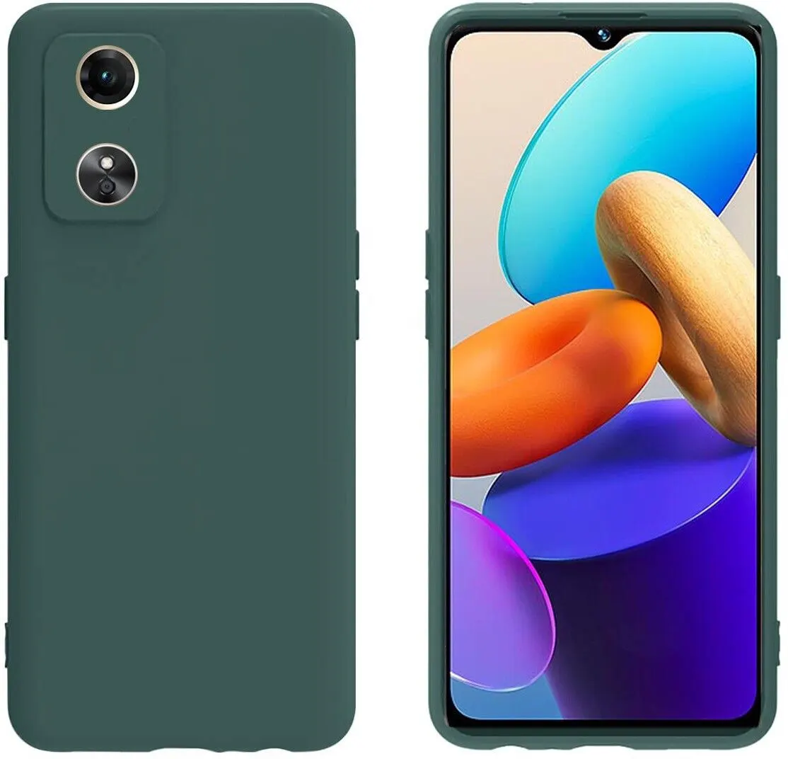 Micvir Back Cover for Oppo A17 (Green, Dual Protection, Silicon, Pack of: 1) — image 2 of 5