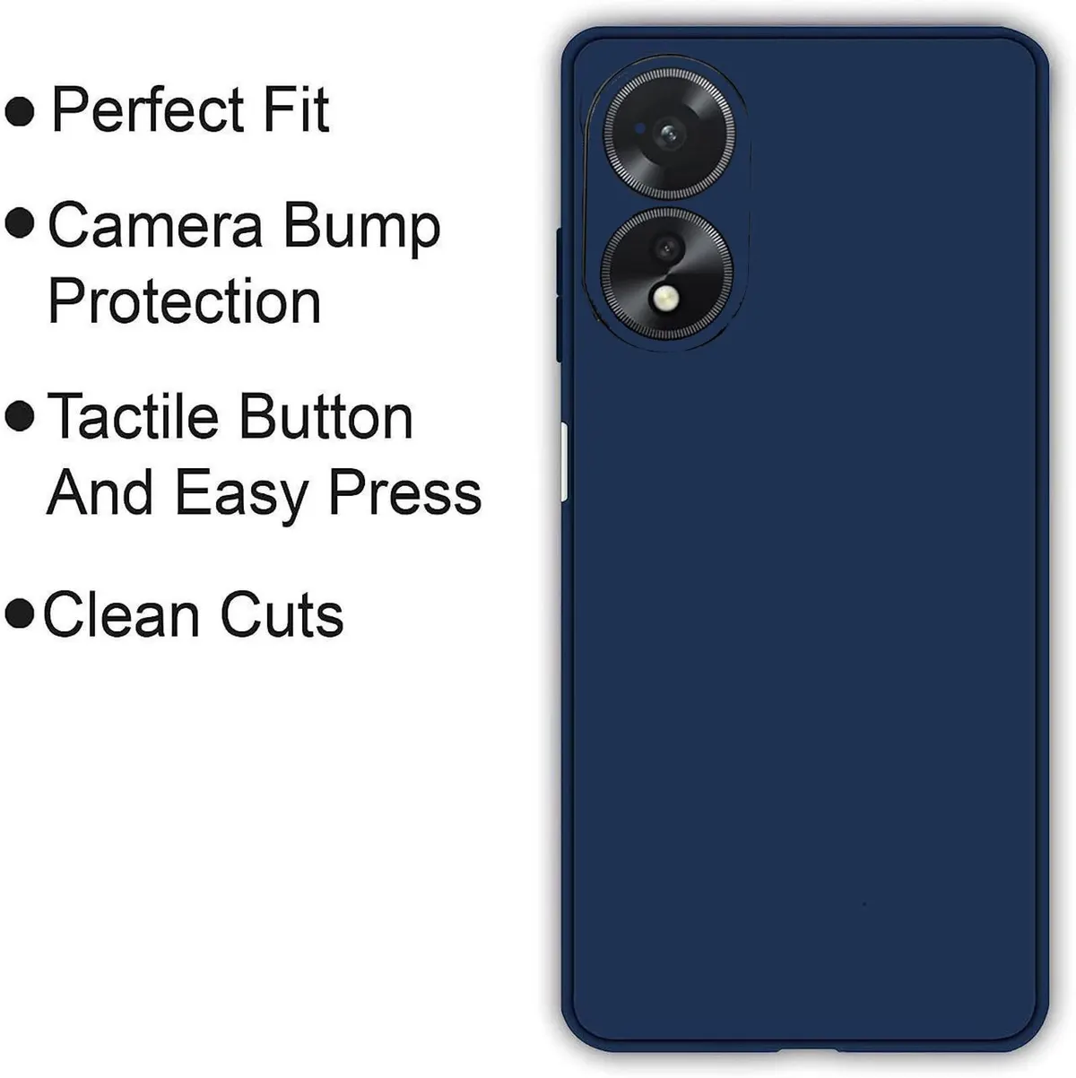 Xolia Back Cover for OPPO A18 (Blue, Dual Protection, Silicon, Pack of: 1) — image 4 of 5