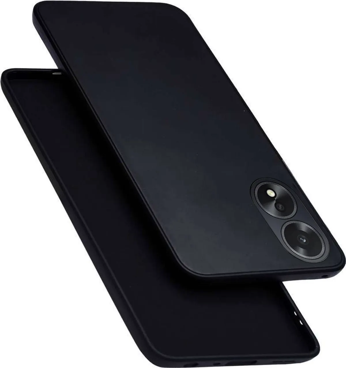 Xolia Back Cover for OPPO A38 5G (Black, Dual Protection, Silicon, Pack of: 1)