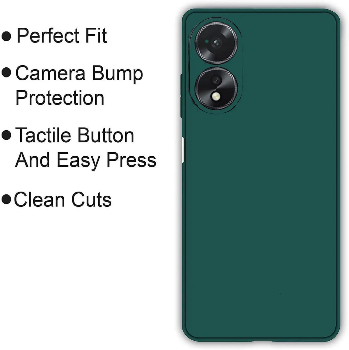 Xolia Back Cover for OPPO A38 5G (Green, Dual Protection, Silicon, Pack of: 1) — image 4 of 5