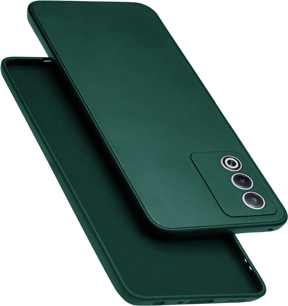 Micvir Back Cover for Oppo A3 Pro 5G (Green, Dual Protection, Silicon, Pack of: 1)