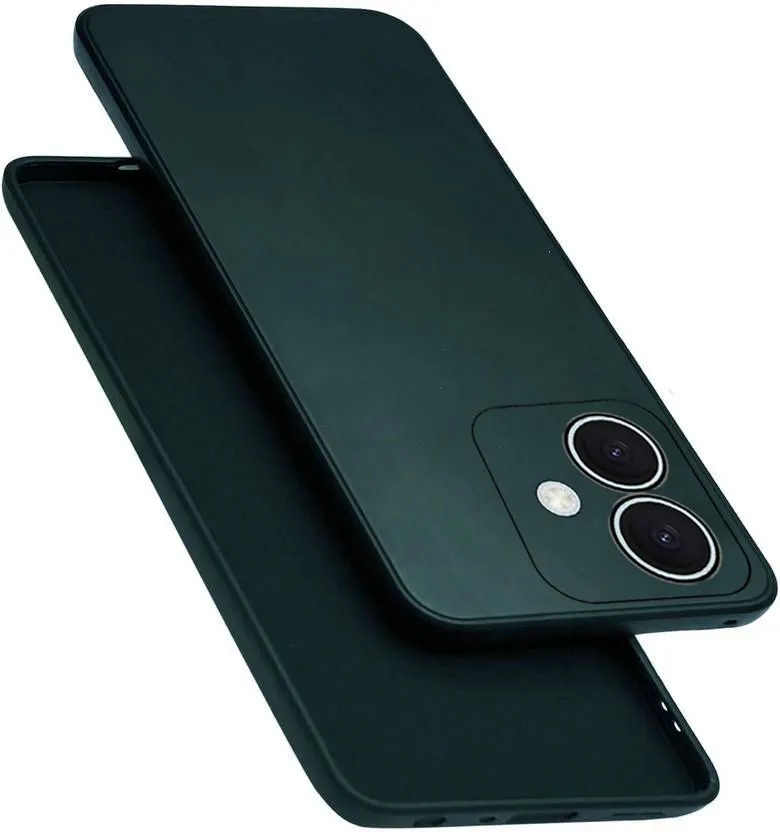 Micvir Back Cover for REDMI A3X (Green, Dual Protection, Silicon, Pack of: 1)