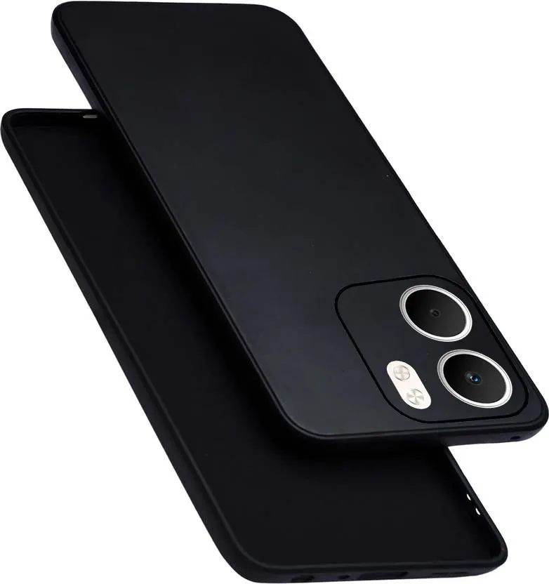 Micvir Back Cover for Oppo A5x 5G (Black, Dual Protection, Silicon, Pack of: 1)
