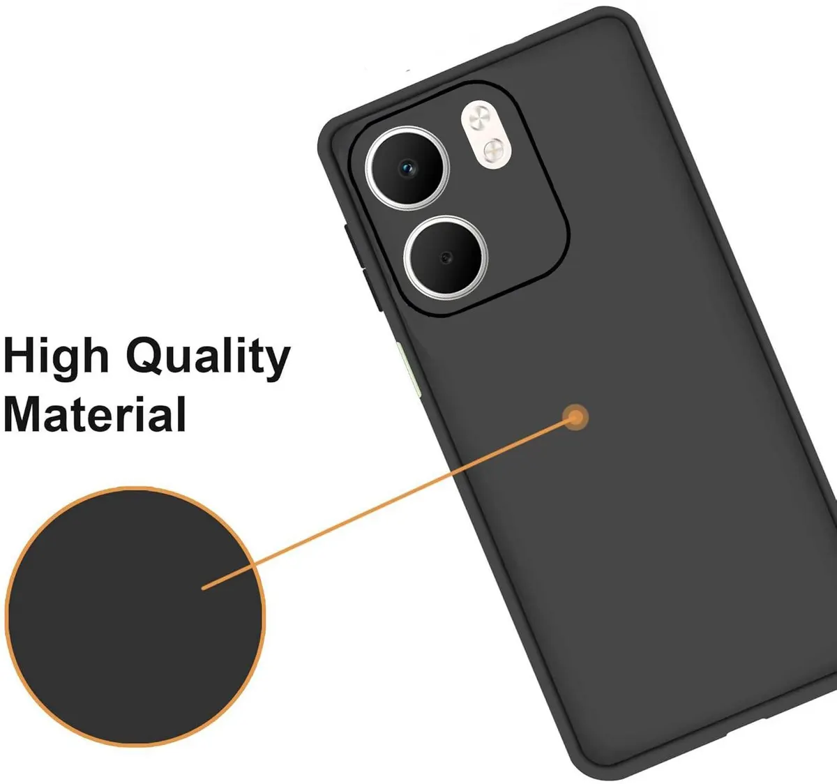 Micvir Back Cover for Oppo A5x 5G (Black, Dual Protection, Silicon, Pack of: 1) — image 2 of 5