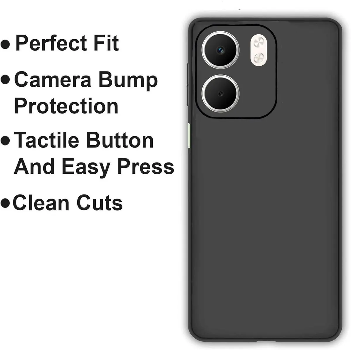 Micvir Back Cover for Oppo A5x 5G (Black, Dual Protection, Silicon, Pack of: 1) — image 4 of 5