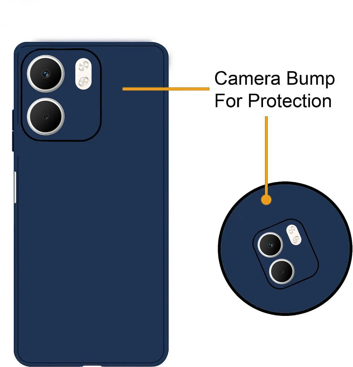 Micvir Back Cover for Oppo A5x 5G (Blue, Dual Protection, Silicon, Pack of: 1) — image 3 of 5