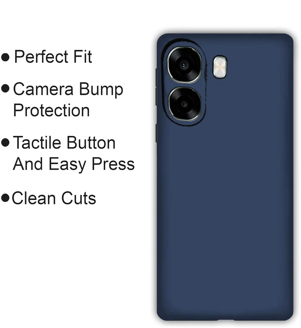 Xolia Back Cover for Oppo A6x 5G (Blue, Dual Protection, Silicon, Pack of: 1) — image 4 of 5