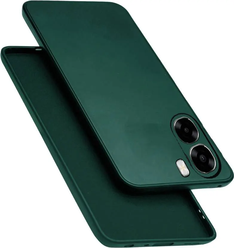 Xolia Back Cover for Oppo A6x 5G (Green, Dual Protection, Silicon, Pack of: 1)