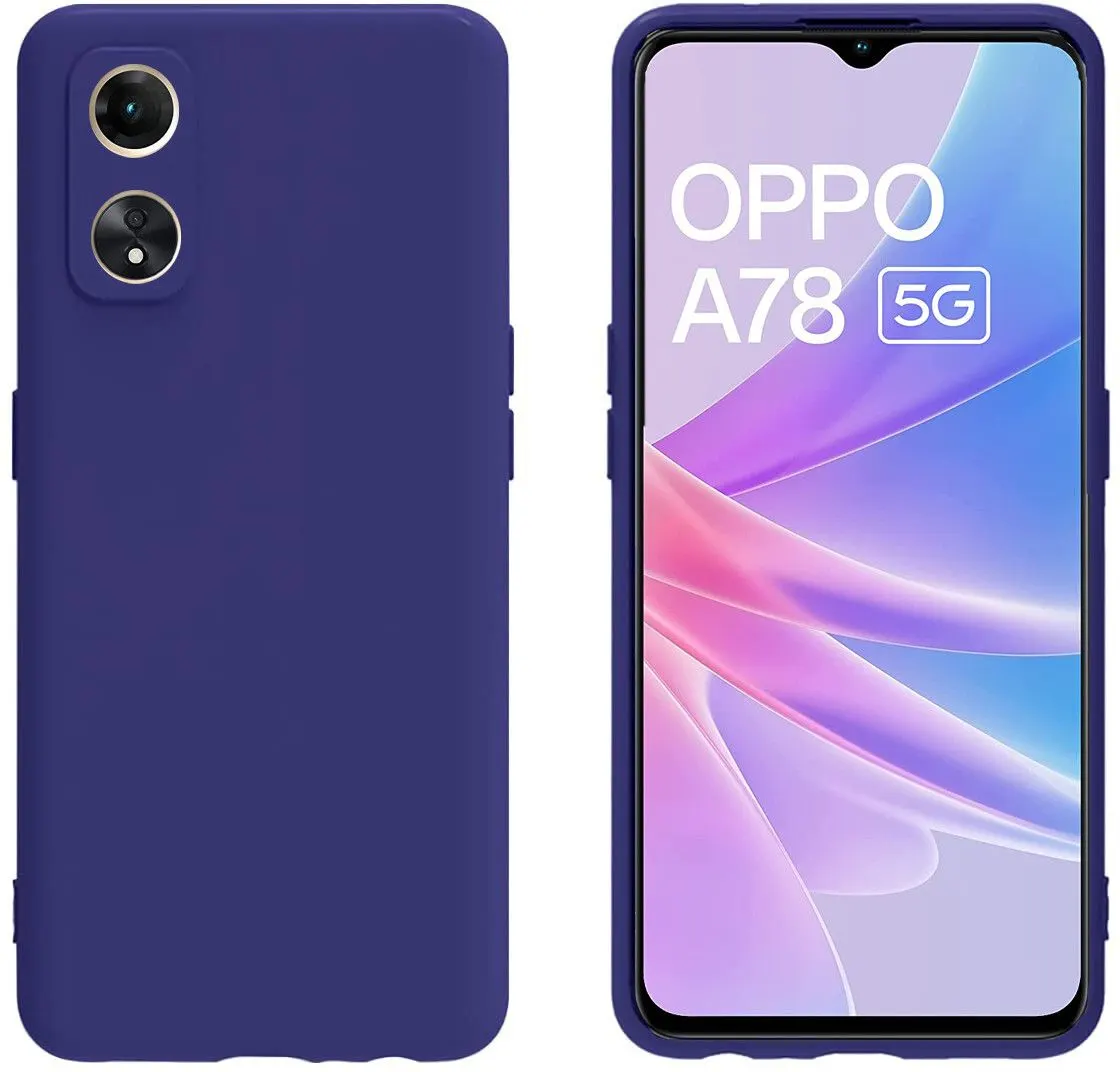 Micvir Back Cover for Oppo A78 5G (Blue, Dual Protection, Silicon, Pack of: 1) — image 2 of 5