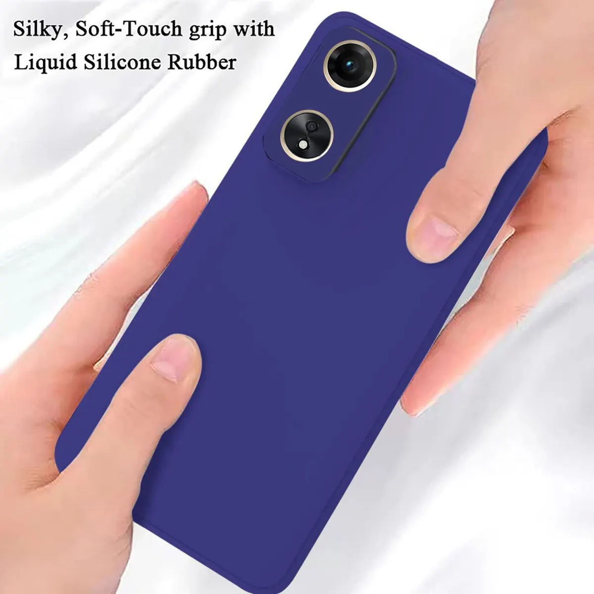 Micvir Back Cover for Oppo A78 5G (Blue, Dual Protection, Silicon, Pack of: 1) — image 4 of 5