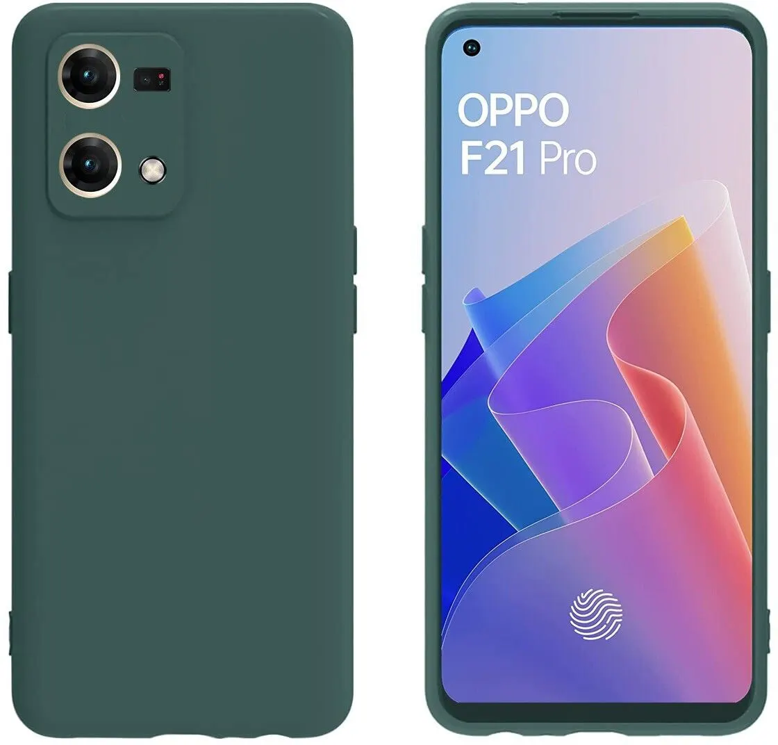 Micvir Back Cover for Oppo F21 Pro|F21s Pro (Green, Dual Protection, Silicon, Pack of: 1) — image 2 of 5