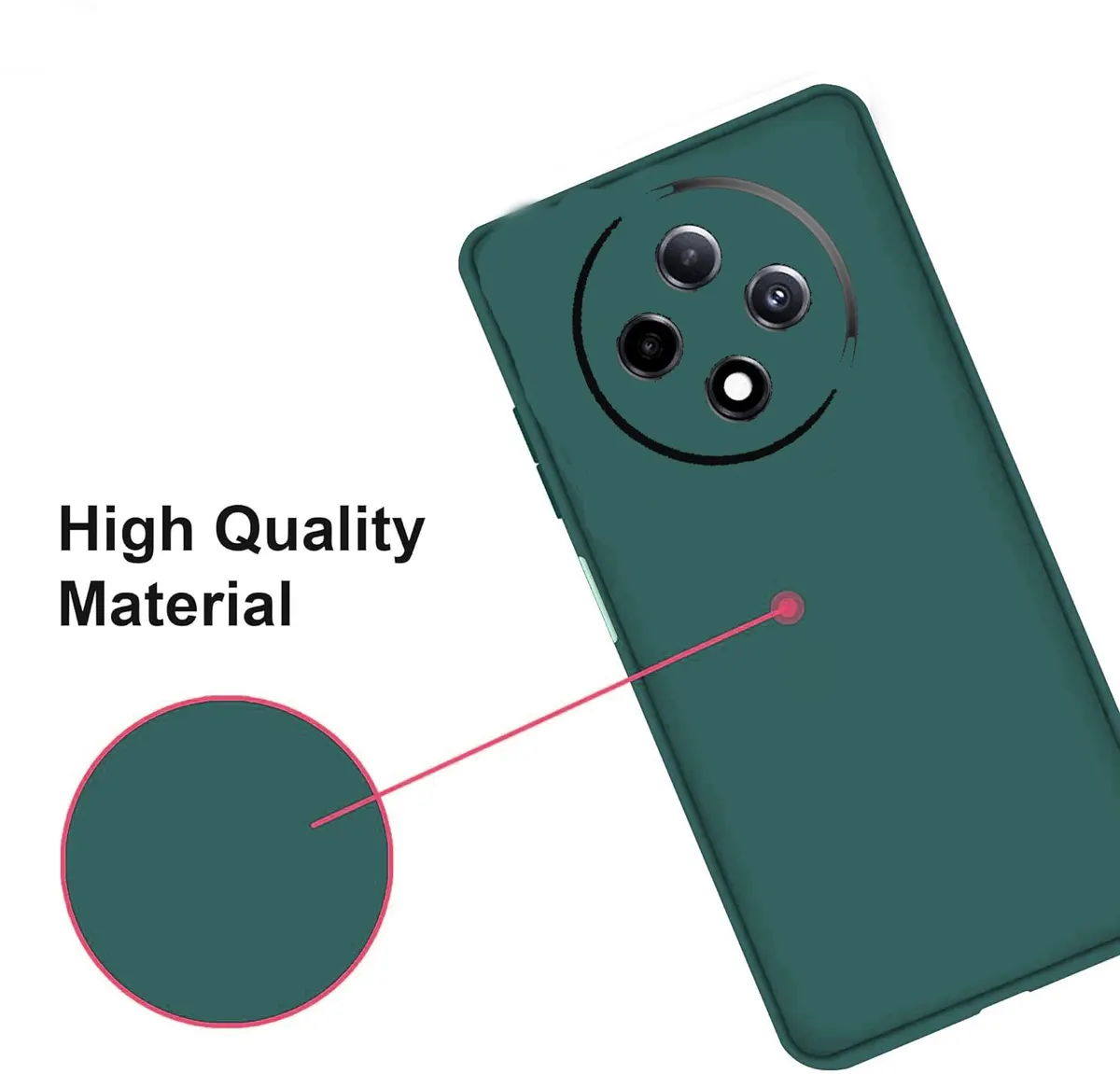 Micvir Back Cover for OPPO F27 Pro Plus 5G (Green, Dual Protection, Silicon, Pack of: 1) — image 3 of 5