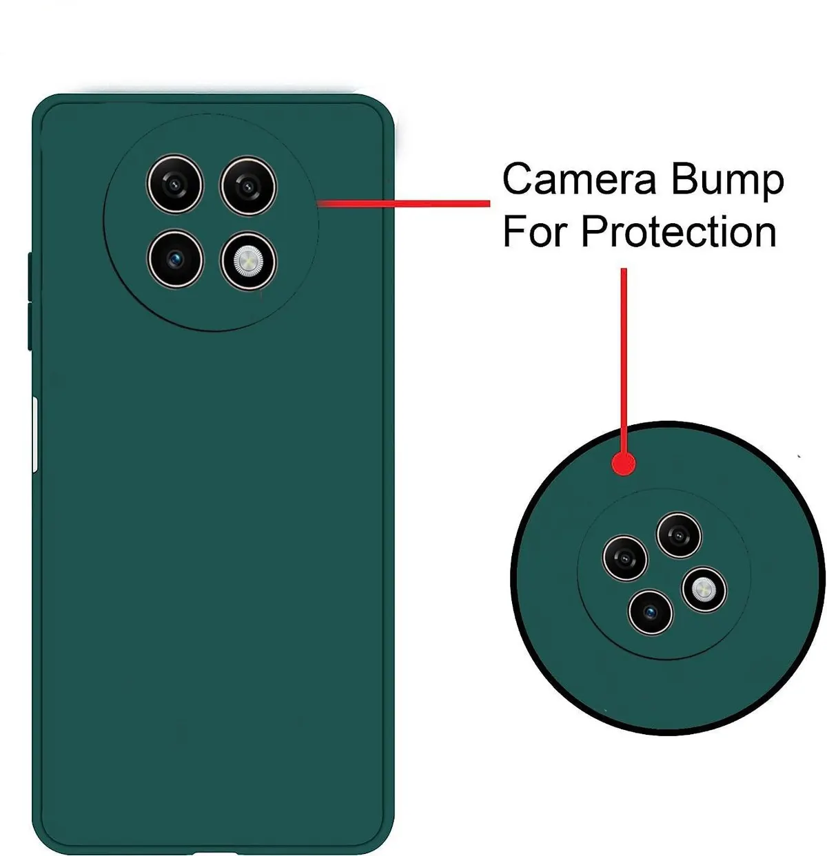 Micvir Back Cover for OPPO F29 Pro 5G (Green, Dual Protection, Silicon, Pack of: 1) — image 3 of 5