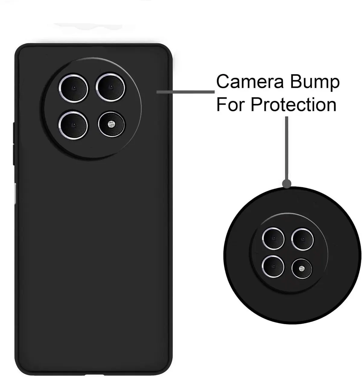 Micvir Back Cover for OPPO F31 5G (Black, Dual Protection, Silicon, Pack of: 1) — image 3 of 5