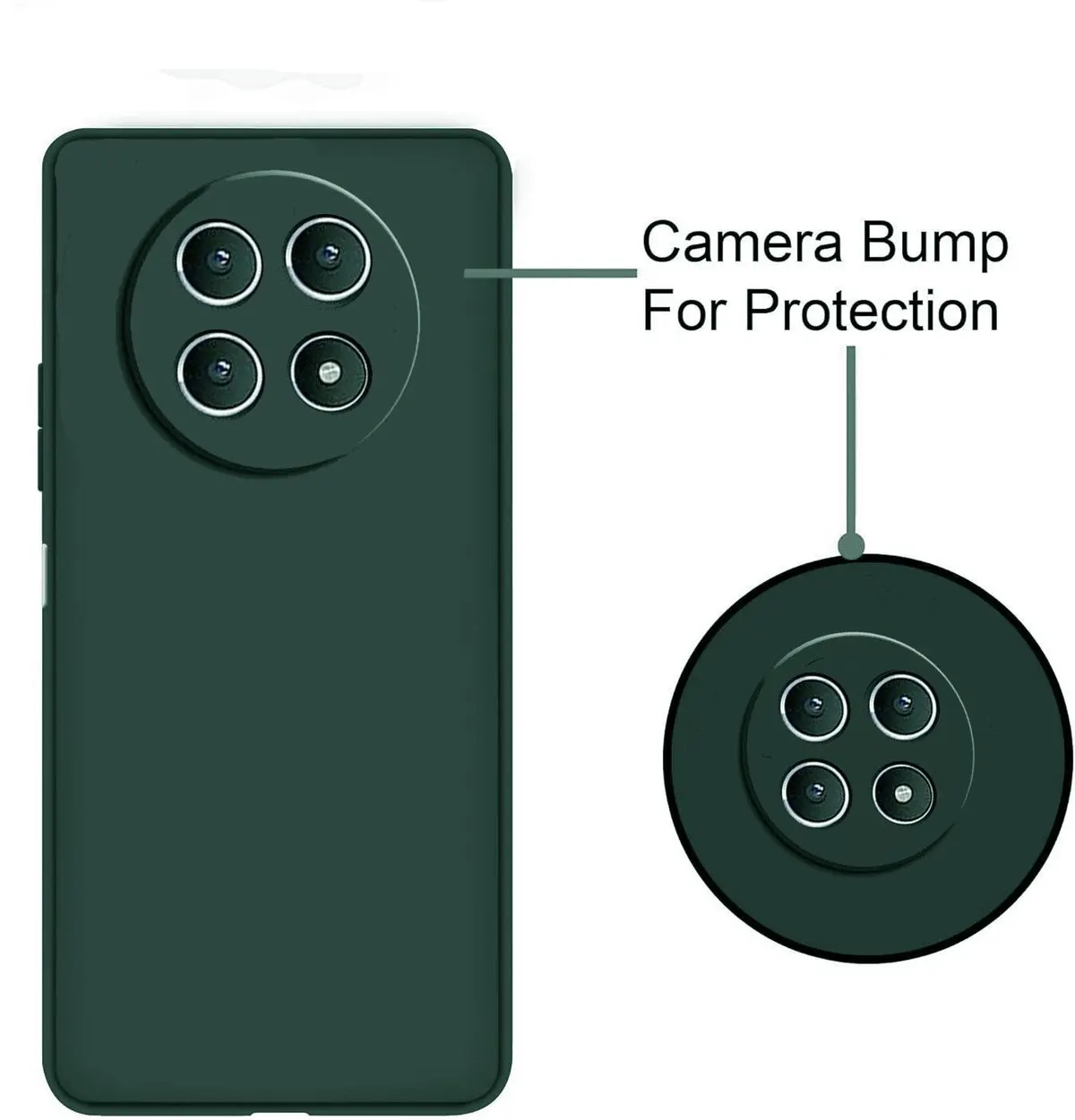 Micvir Back Cover for OPPO F31 5G (Green, Dual Protection, Silicon, Pack of: 1) — image 3 of 5