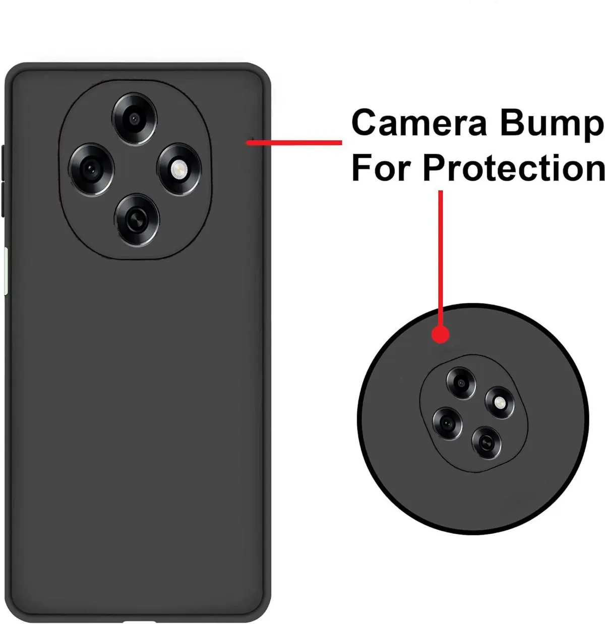 Micvir Back Cover for OPPO F31 Pro 5G (Black, Dual Protection, Silicon, Pack of: 1) — image 3 of 5