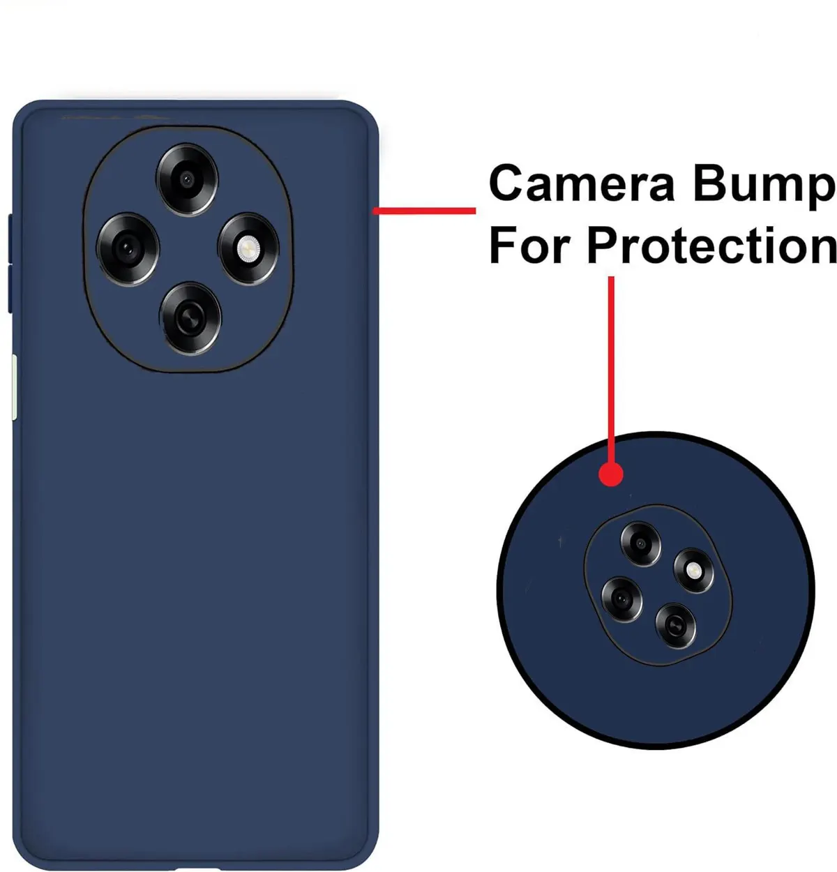 Micvir Back Cover for OPPO F31 Pro 5G (Blue, Dual Protection, Silicon, Pack of: 1) — image 3 of 5