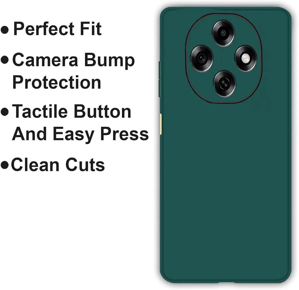 Micvir Back Cover for OPPO F31 Pro 5G (Green, Dual Protection, Silicon, Pack of: 1) — image 4 of 5