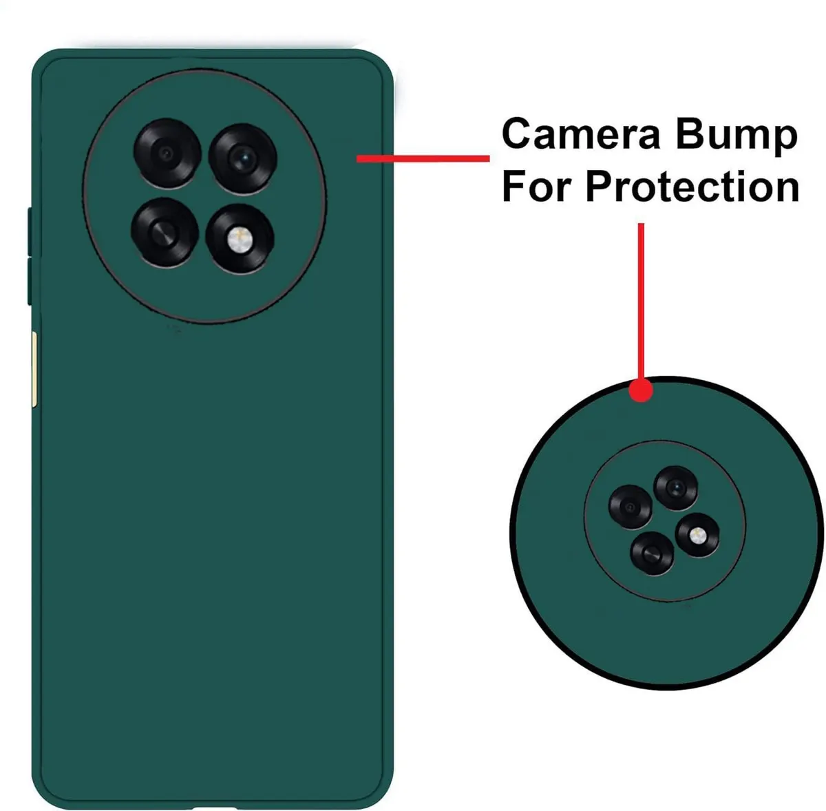 Micvir Back Cover for OPPO F31 Pro Plus 5G (Green, Dual Protection, Silicon, Pack of: 1) — image 2 of 5
