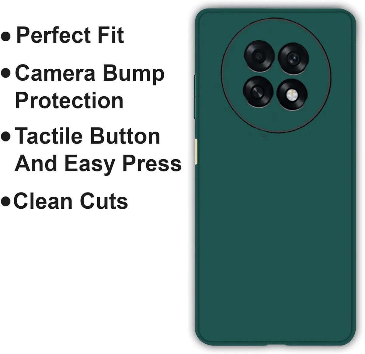 Micvir Back Cover for OPPO F31 Pro Plus 5G (Green, Dual Protection, Silicon, Pack of: 1) — image 4 of 5