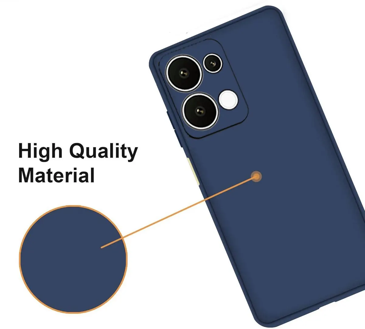 Micvir Back Cover for OPPO K13 5G (Blue, Dual Protection, Silicon, Pack of: 1) — image 2 of 5