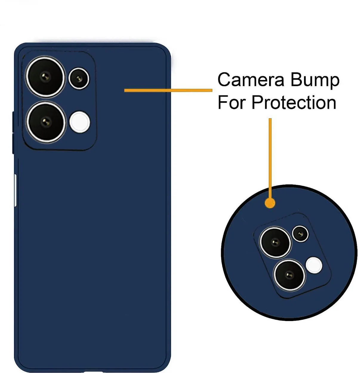 Micvir Back Cover for OPPO K13 5G (Blue, Dual Protection, Silicon, Pack of: 1) — image 3 of 5