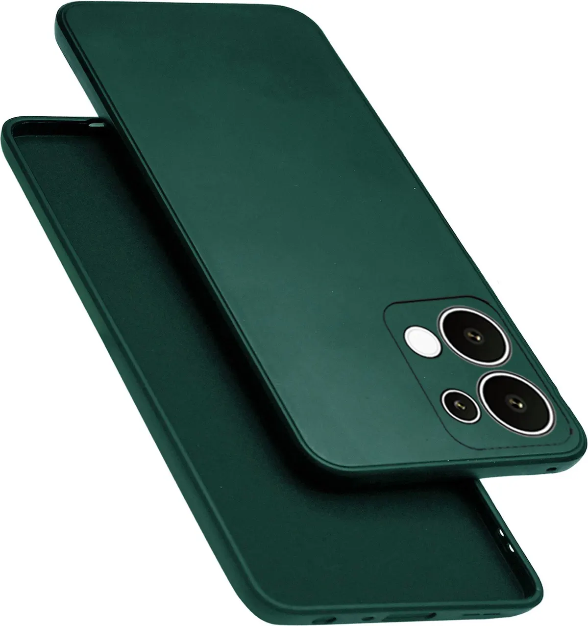 Micvir Back Cover for OPPO K13 5G (Green, Dual Protection, Silicon, Pack of: 1)