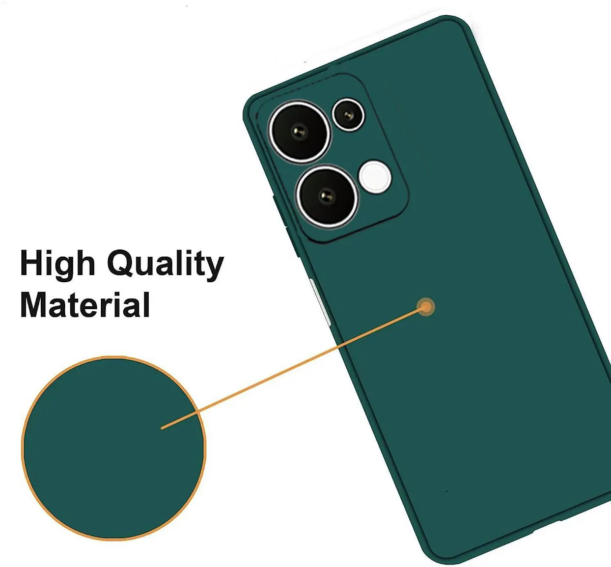 Micvir Back Cover for OPPO K13 5G (Green, Dual Protection, Silicon, Pack of: 1) — image 2 of 5