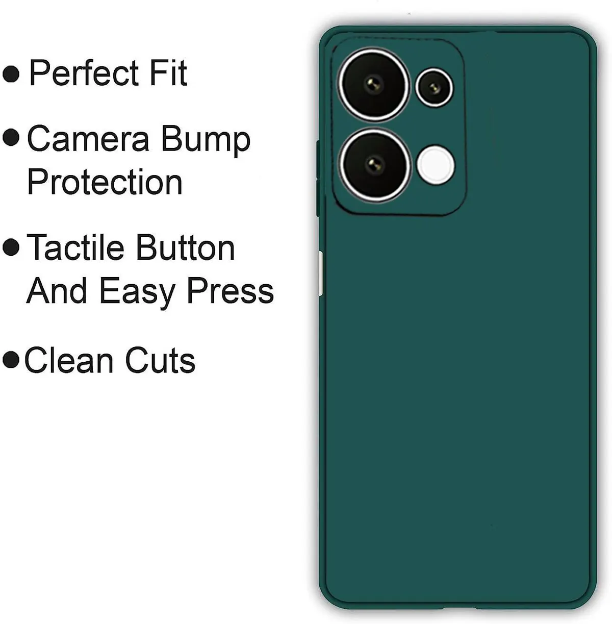 Micvir Back Cover for OPPO K13 5G (Green, Dual Protection, Silicon, Pack of: 1) — image 4 of 5