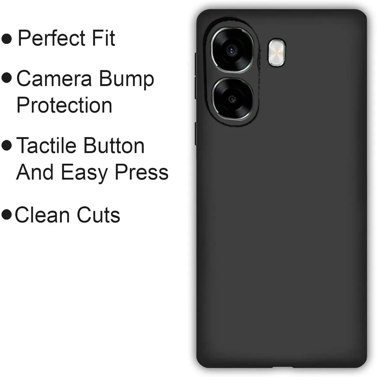 Xolia Back Cover for Oppo K14x 5G (Black, Dual Protection, Silicon, Pack of: 1) — image 4 of 5