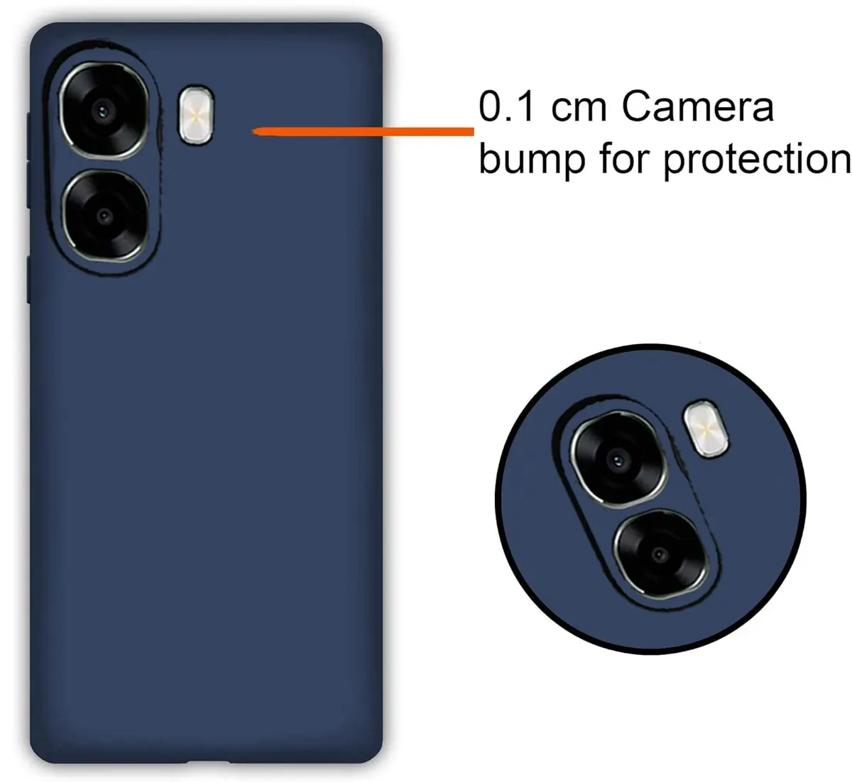 Xolia Back Cover for Oppo K14x 5G (Blue, Dual Protection, Silicon, Pack of: 1) — image 2 of 5