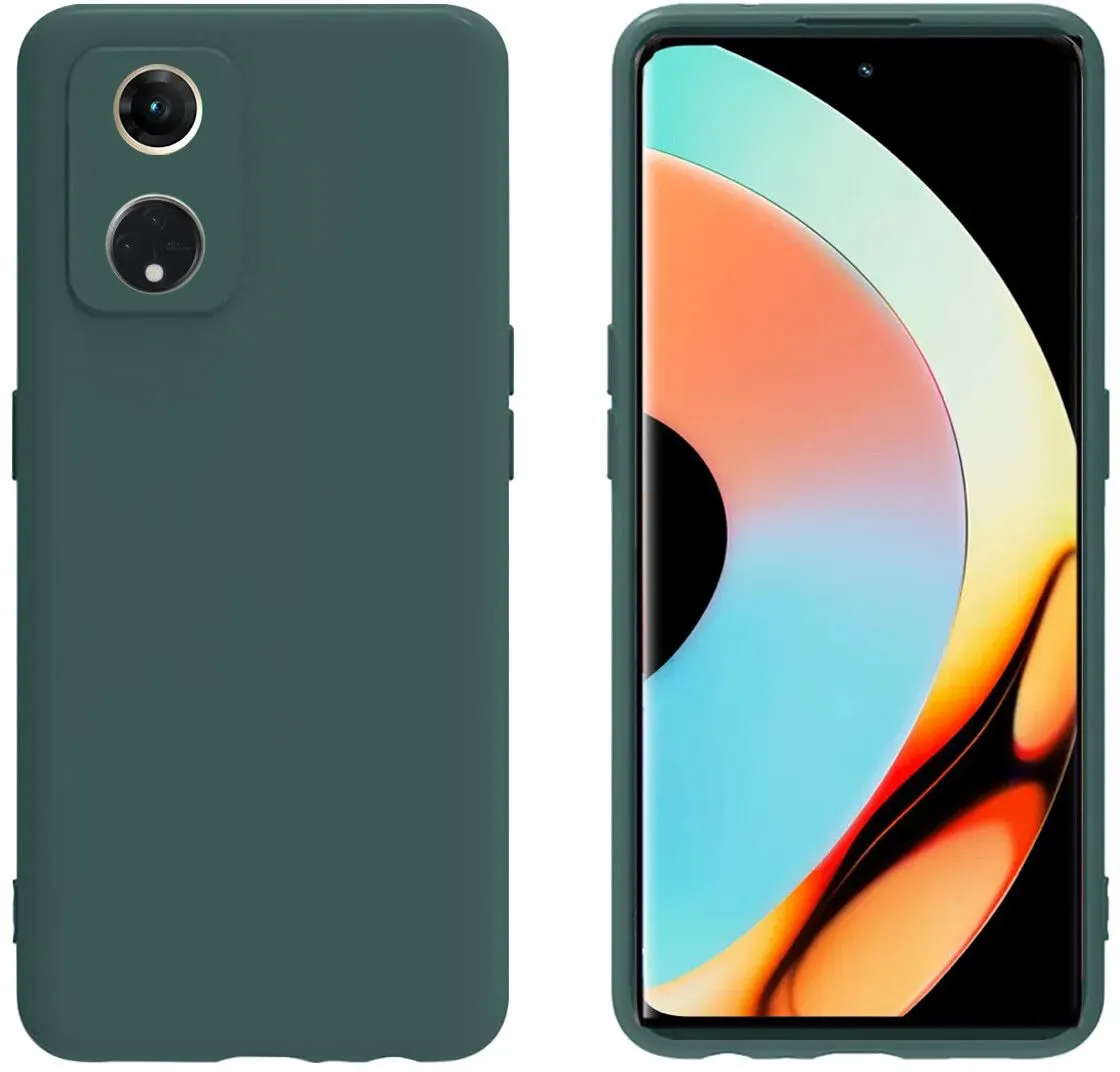 Micvir Back Cover for OPPO Reno8T 5G, OPPO Reno 8T (Green, Dual Protection, Silicon, Pack of: 1) — image 2 of 5