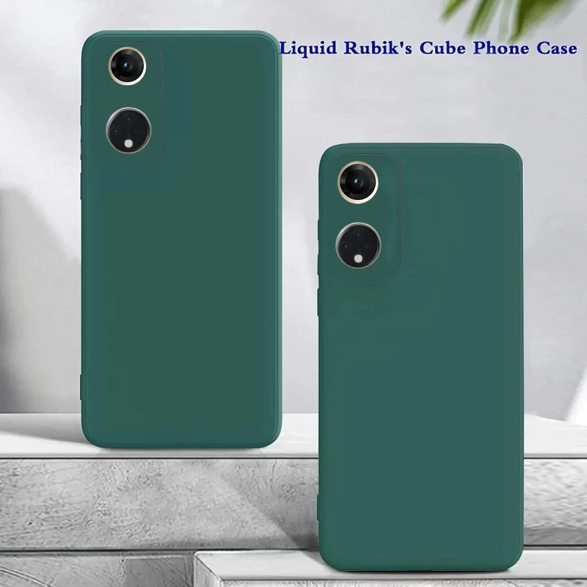 Micvir Back Cover for OPPO Reno8T 5G, OPPO Reno 8T (Green, Dual Protection, Silicon, Pack of: 1) — image 3 of 5