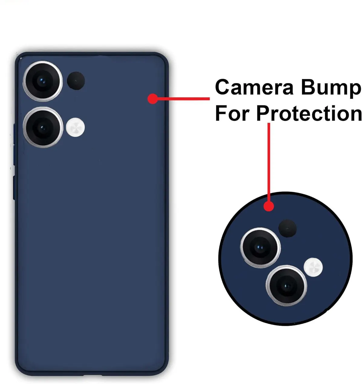 Micvir Back Cover for Oppo Reno 13 5G (Blue, Dual Protection, Silicon, Pack of: 1) — image 2 of 5