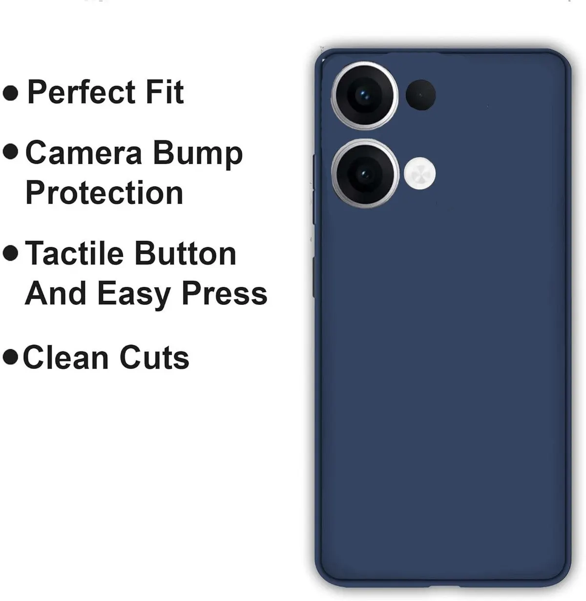 Micvir Back Cover for Oppo Reno 13 5G (Blue, Dual Protection, Silicon, Pack of: 1) — image 4 of 5