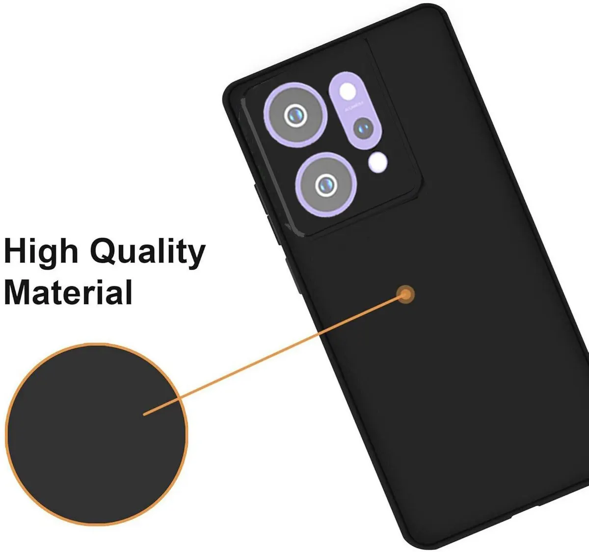 Micvir Back Cover for Oppo Reno 14 Pro 5G (Black, Dual Protection, Silicon, Pack of: 1) — image 2 of 5