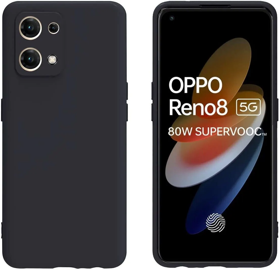 Micvir Back Cover for Oppo Reno8 5G (Black, Dual Protection, Silicon, Pack of: 1) — image 2 of 5