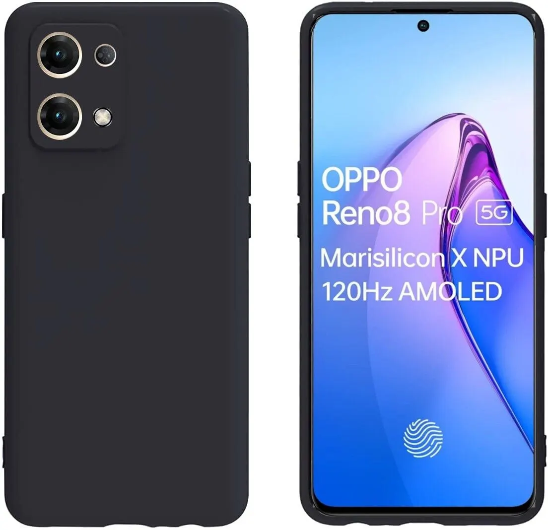 Micvir Back Cover for Oppo Reno8 Pro 5G (Black, Dual Protection, Silicon, Pack of: 1) — image 2 of 5