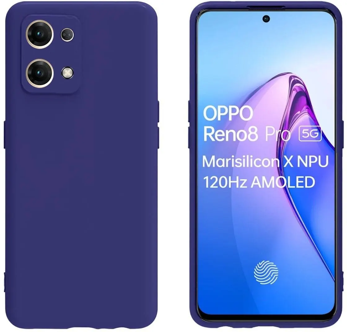 Micvir Back Cover for Oppo Reno8 Pro 5G (Blue, Dual Protection, Silicon, Pack of: 1) — image 2 of 5