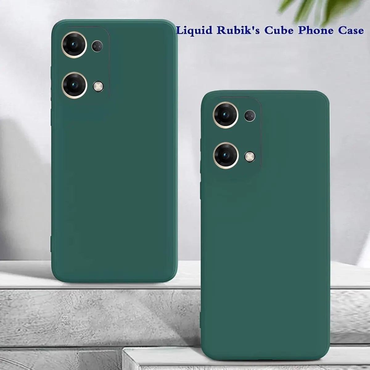 Micvir Back Cover for Oppo Reno8 Pro 5G (Green, Dual Protection, Silicon, Pack of: 1) — image 3 of 5