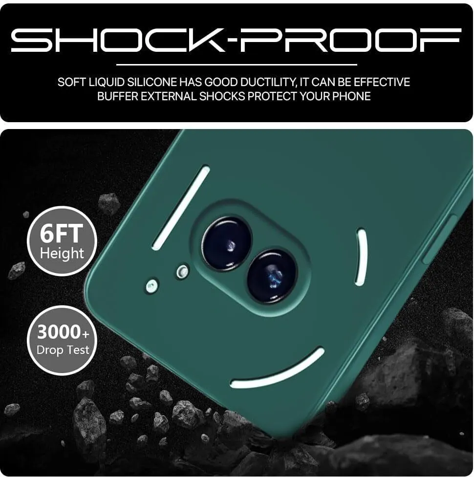 Micvir Back Cover for Nothing Phone (2a) 5G (Green, Dual Protection, Silicon, Pack of: 1) — image 4 of 5